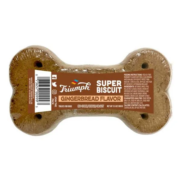 2/15Pk Triumph Super Single Gingerbread Biscuits - Health/First Aid